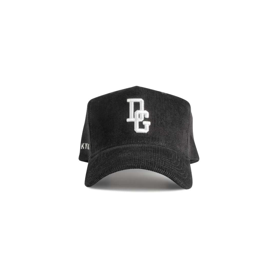 CORDADROY Black DG Logo Snapback