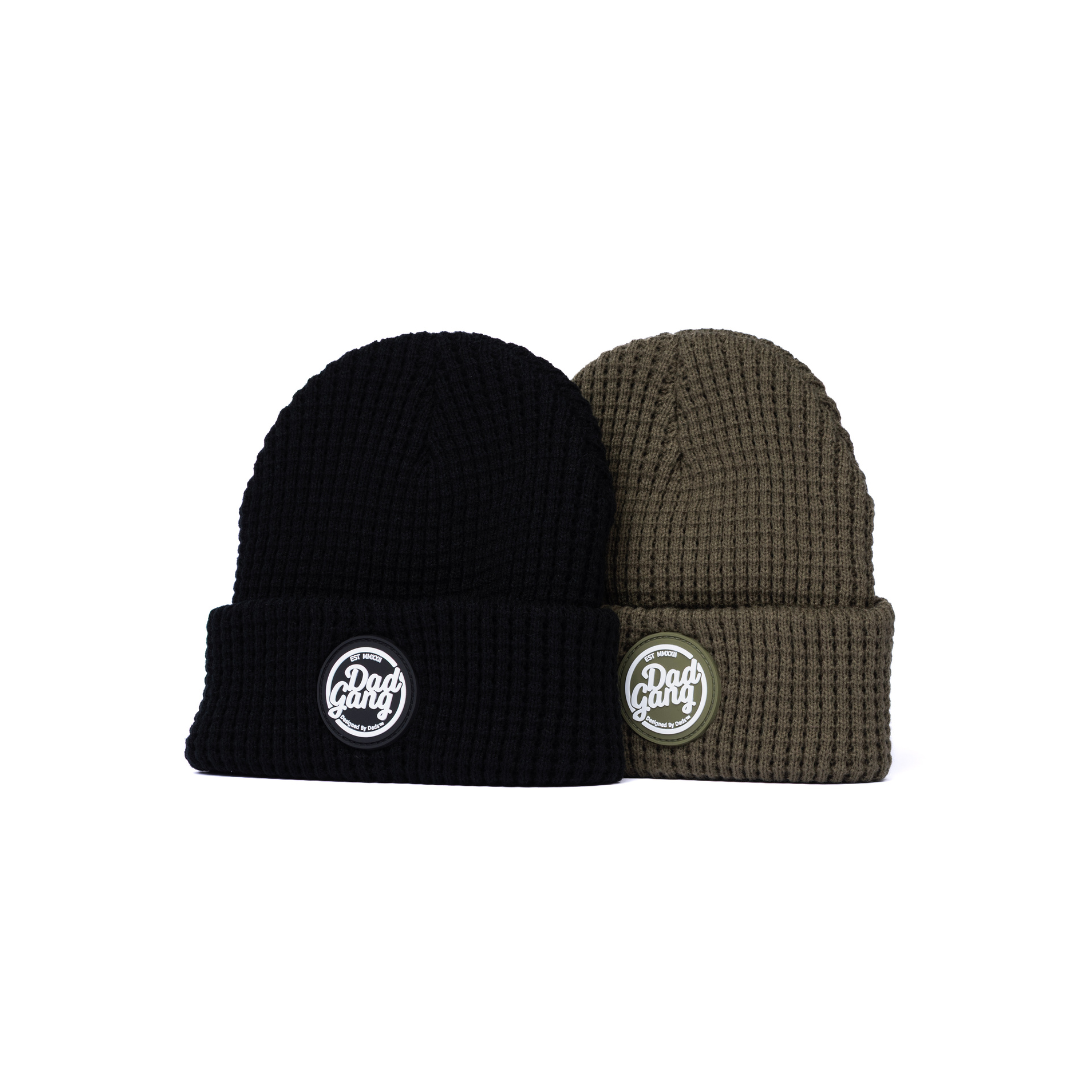 Dad Gang Beanie Box (Black and Olive) 2 Pack