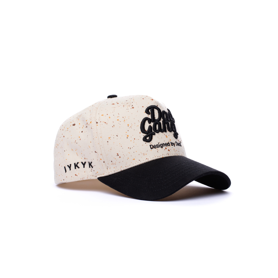 Brick Splatter Logo Hat (Cream/Black)