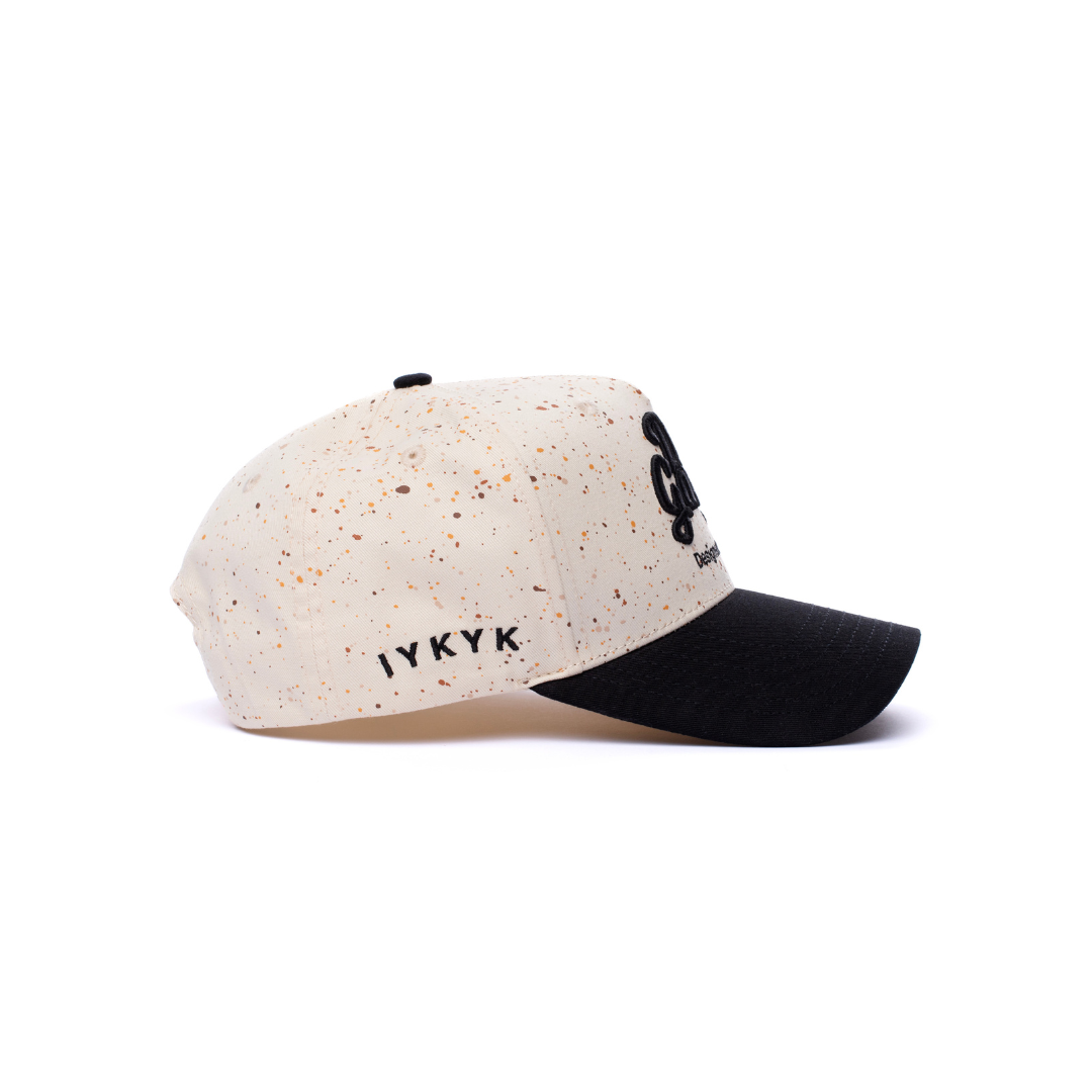 Brick Splatter Logo Hat (Cream/Black)