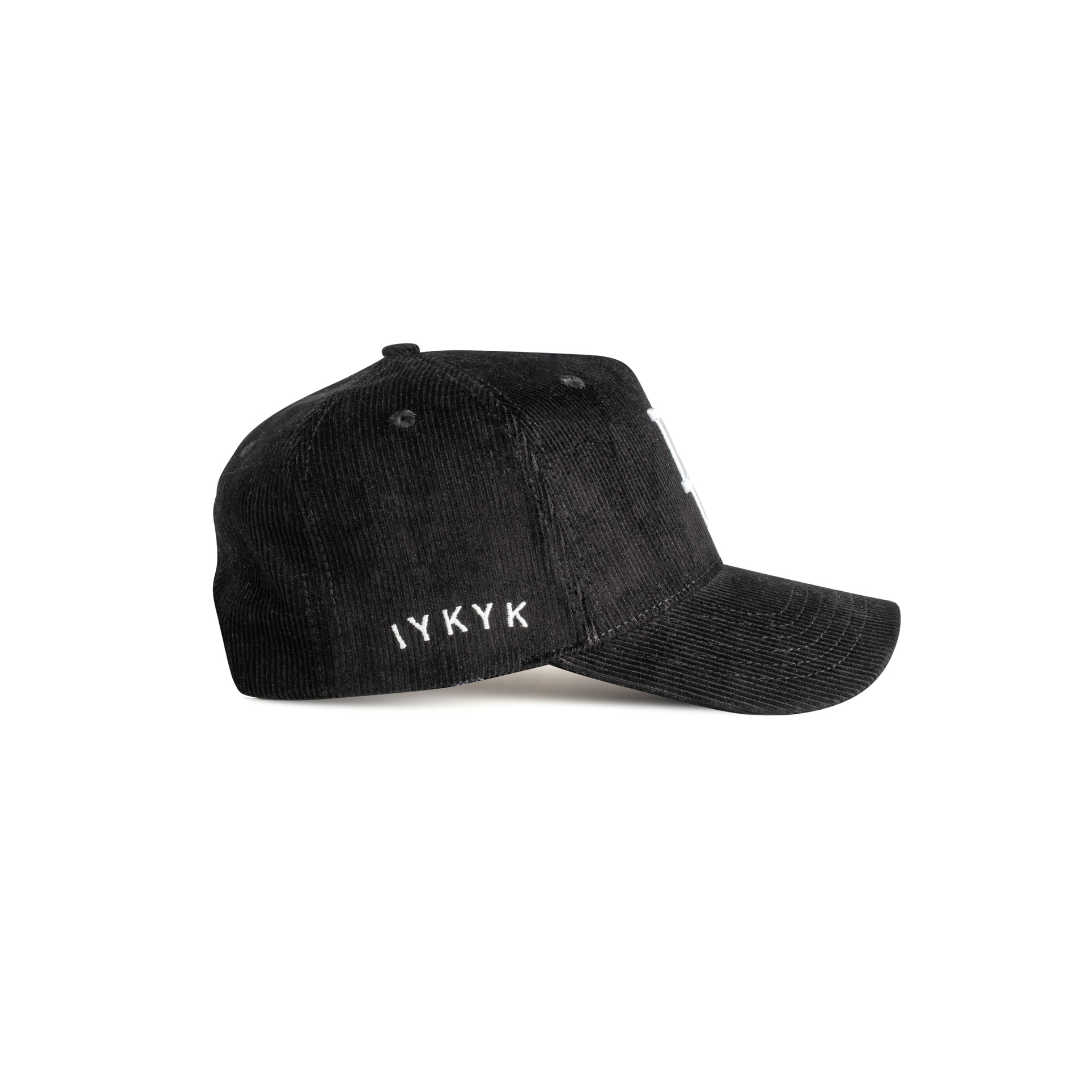 CORDADROY Black DG Logo Snapback