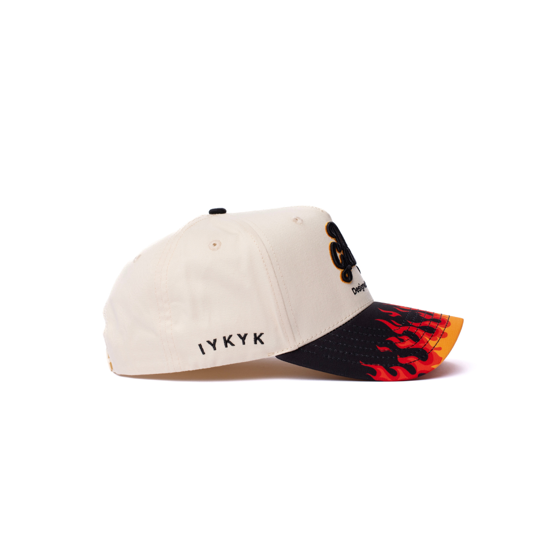 Dad on Fire - Cream w/ Black Brim
