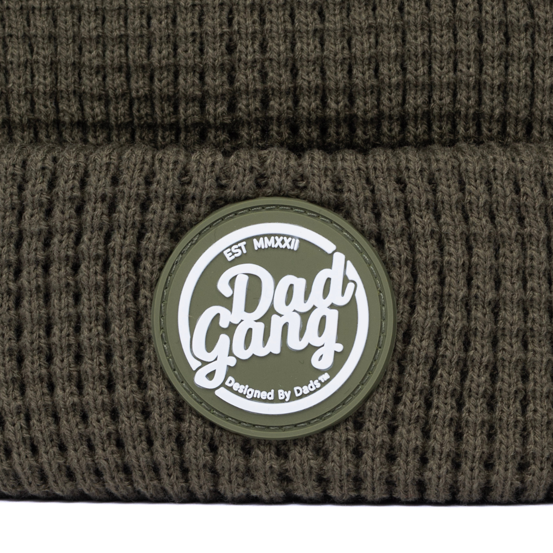 Dad Gang Beanie Box (Black and Olive) 2 Pack