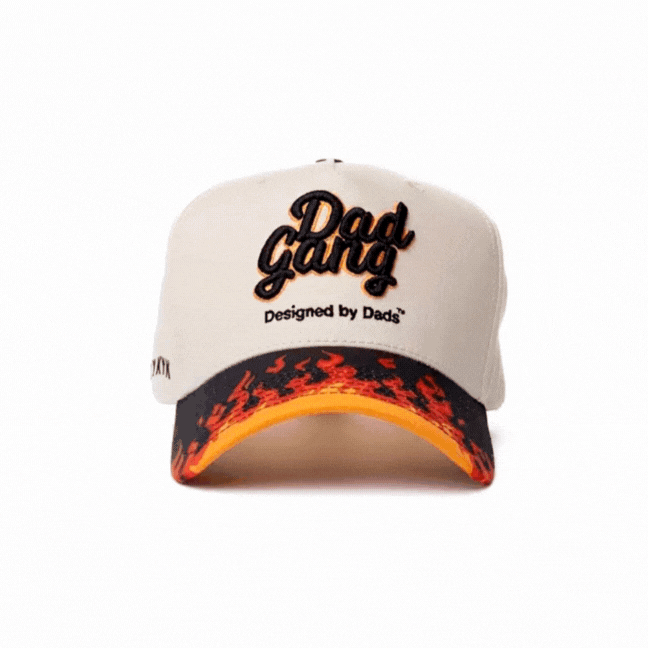 Dad on Fire - Cream w/ Black Brim