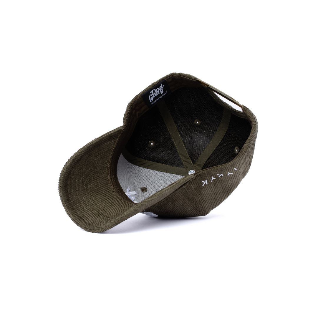 CORDADROY LOGO - Olive/White