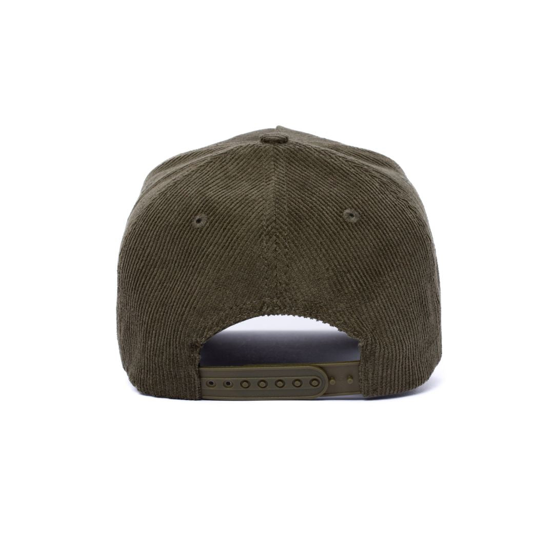 CORDADROY LOGO - Olive/White