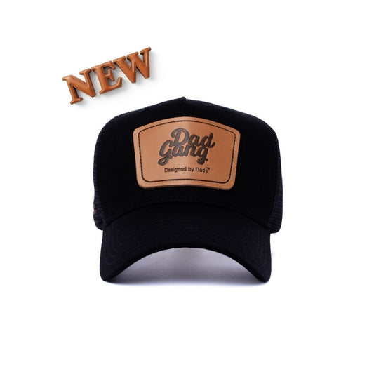 Leather Patch Trucker - Black/Brown