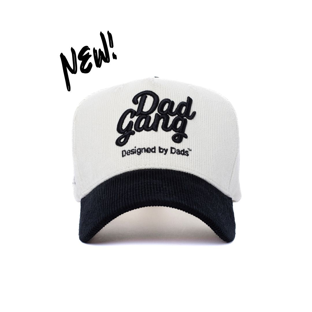 CORDADROY LOGO- Cream/Black