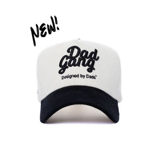 CORDADROY LOGO- Cream/Black