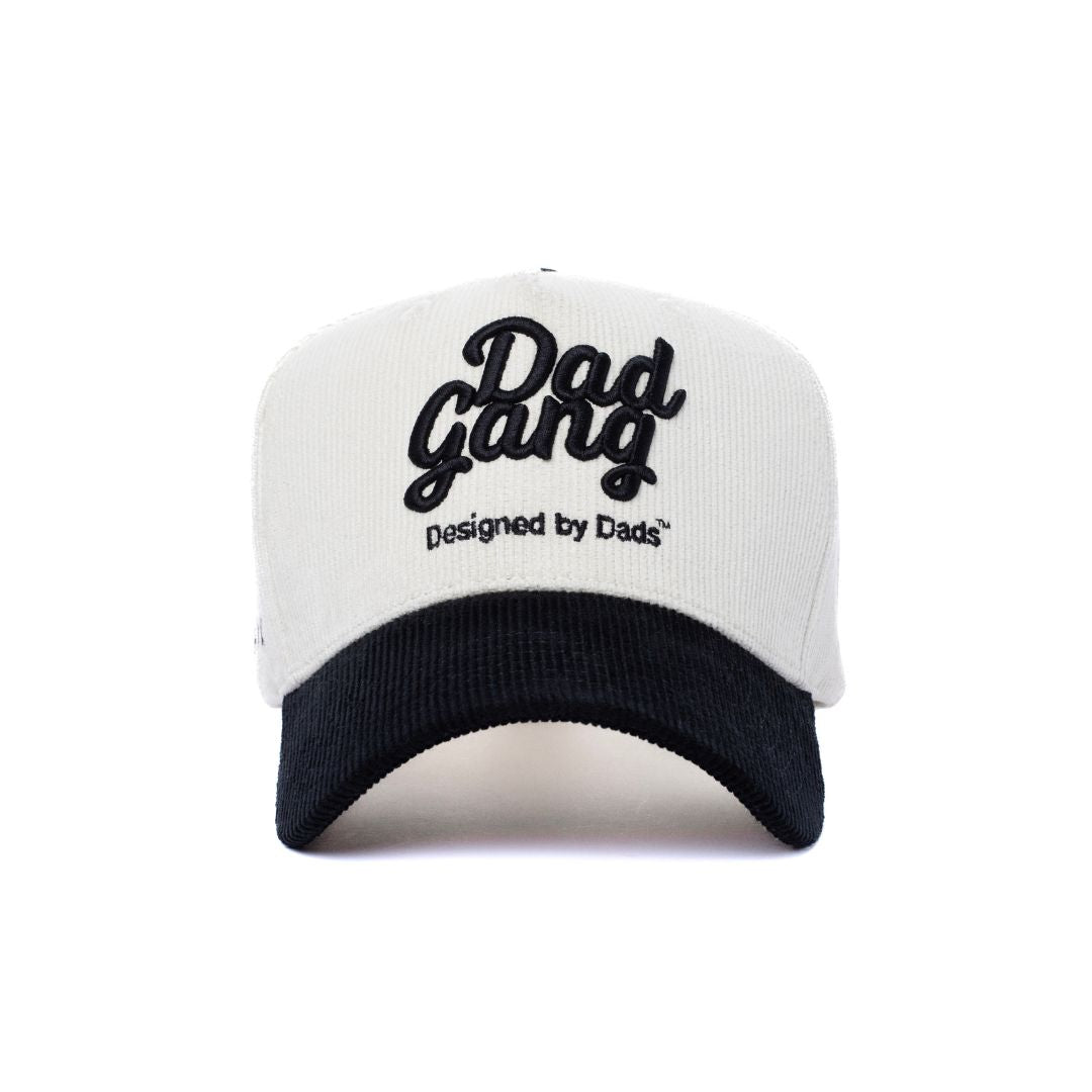 CORDADROY LOGO- Cream/Black