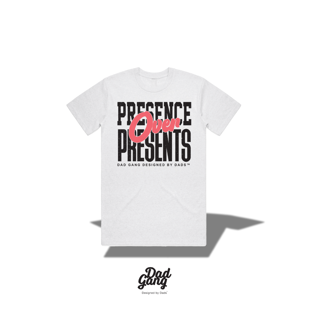 DG Tee - Presence Over Presents White Heather
