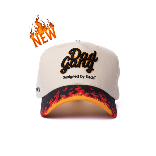 Dad on Fire - Cream w/ Black Brim