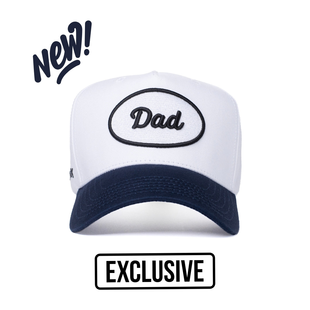 Just Dad - White/Navy