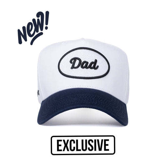 Just Dad - White/Navy