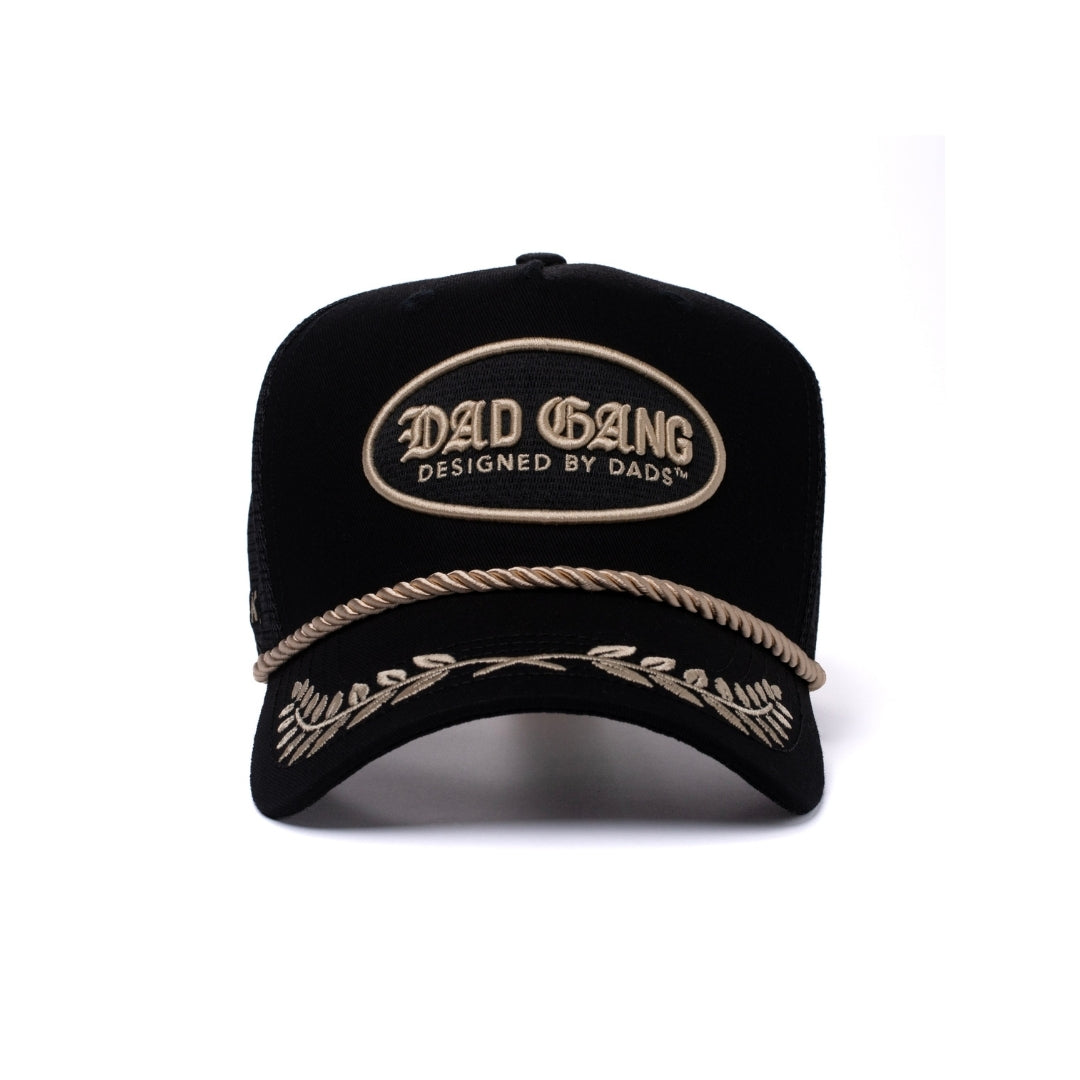 Run The Table Trucker - Antique Gold & Black