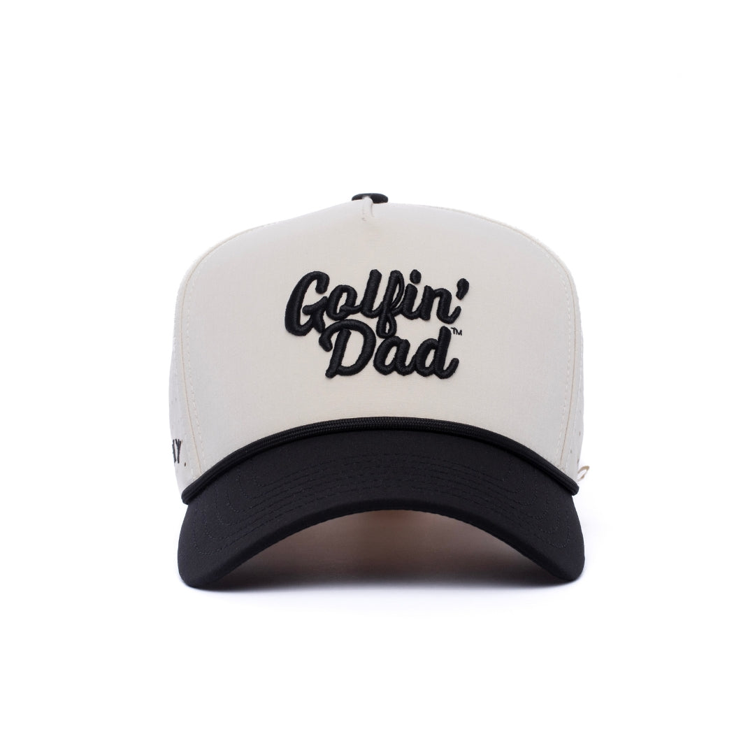 Golfin' Dad Hat - Cream/Black