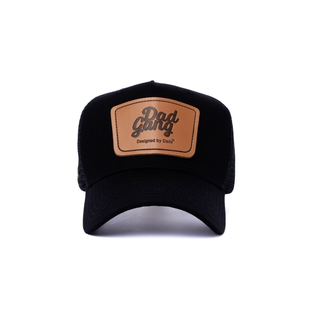 Leather Patch Trucker - Black/Brown