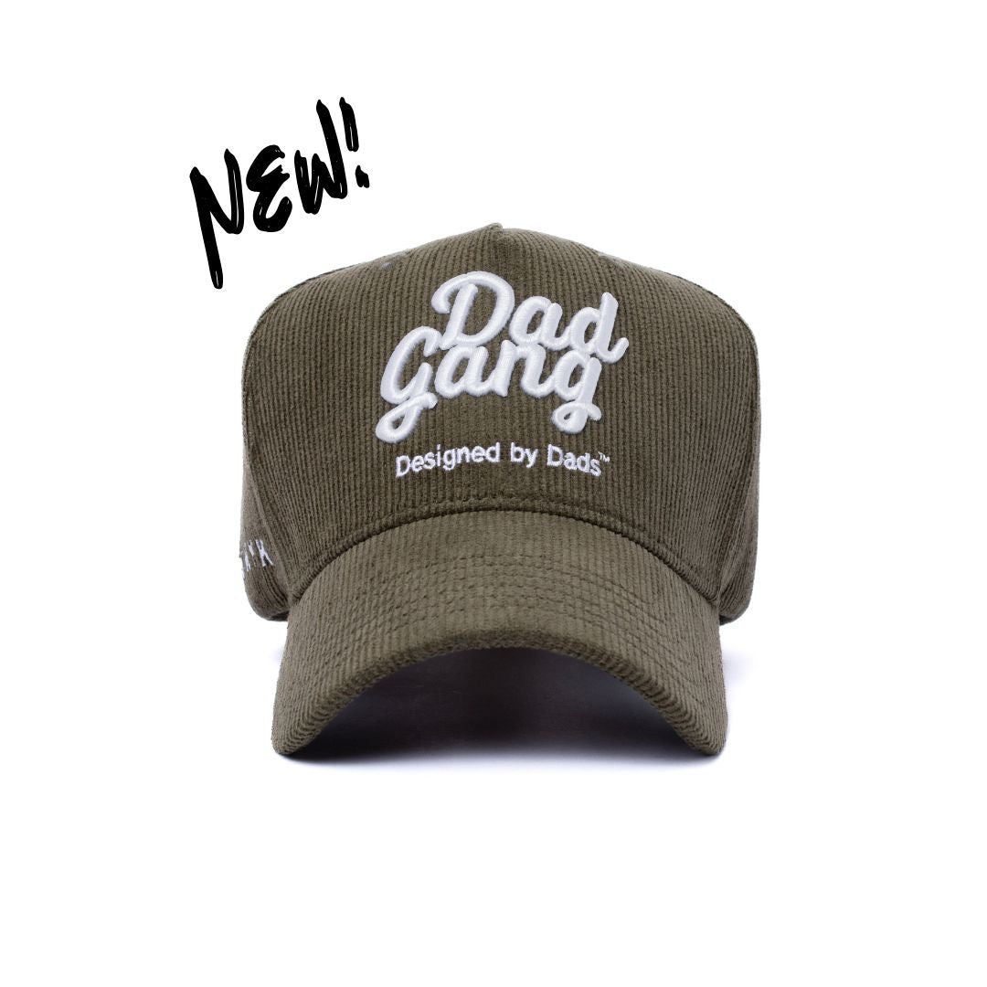 CORDADROY LOGO - Olive/White