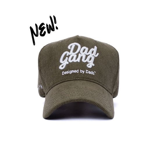 CORDADROY LOGO - Olive/White