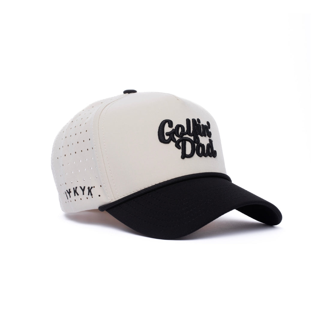 Golfin' Dad Hat - Cream/Black