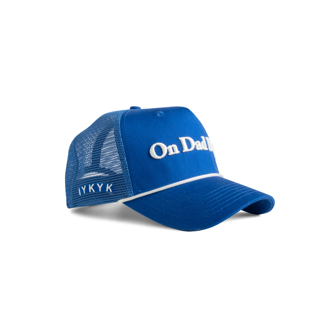"On Dad Duty" Blue Trucker Hat