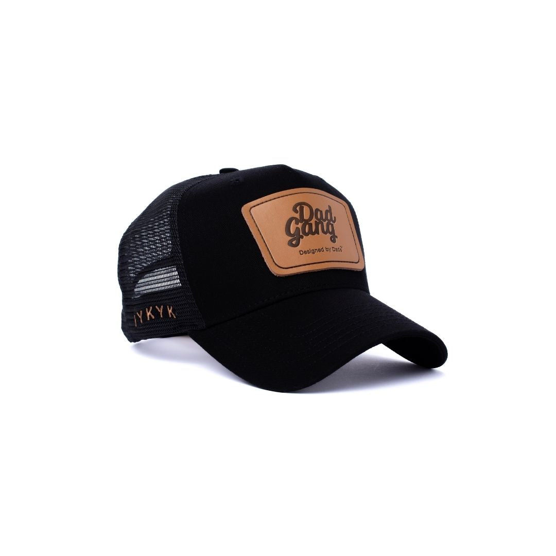 Leather Patch Trucker - Black/Brown