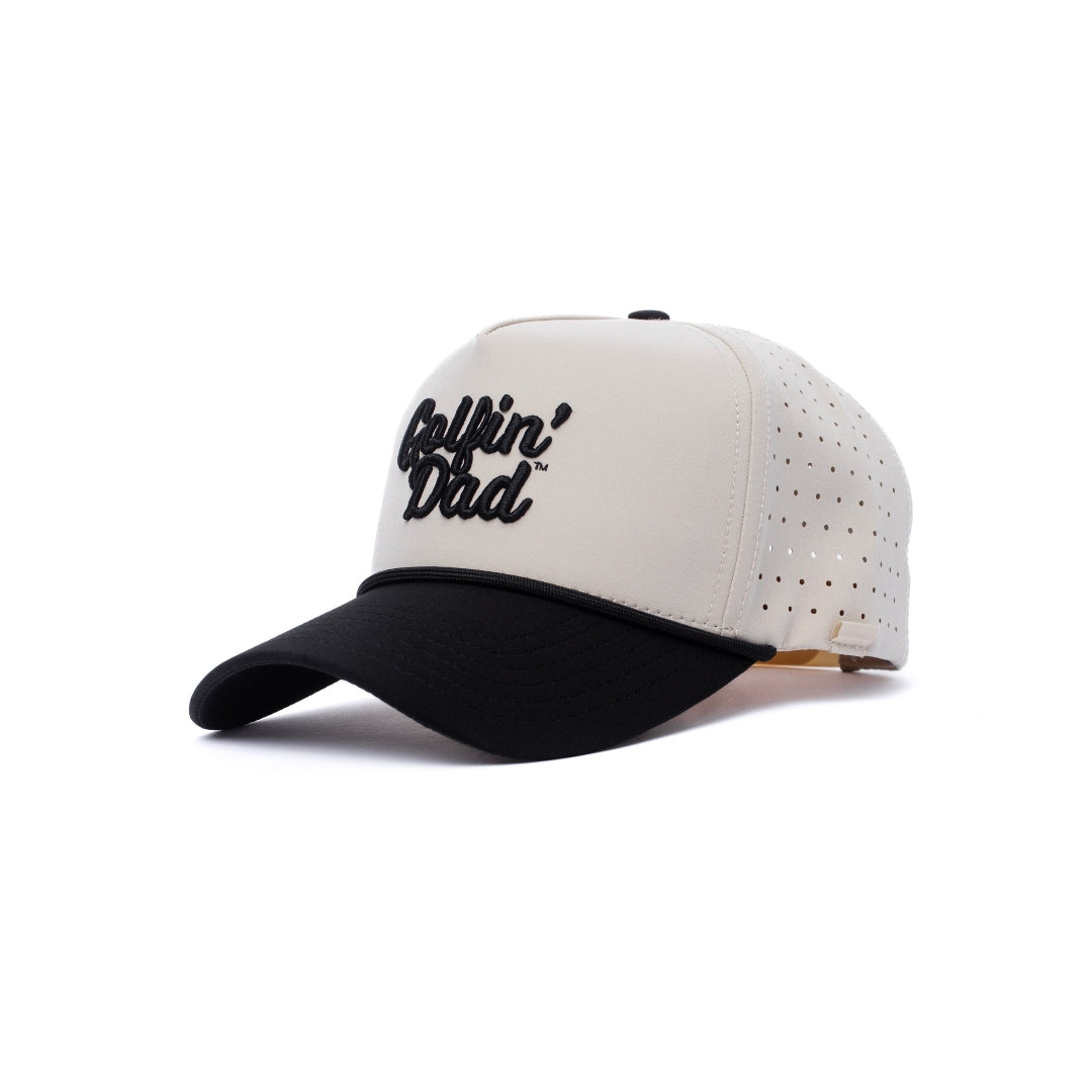 Golfin' Dad Hat - Cream/Black