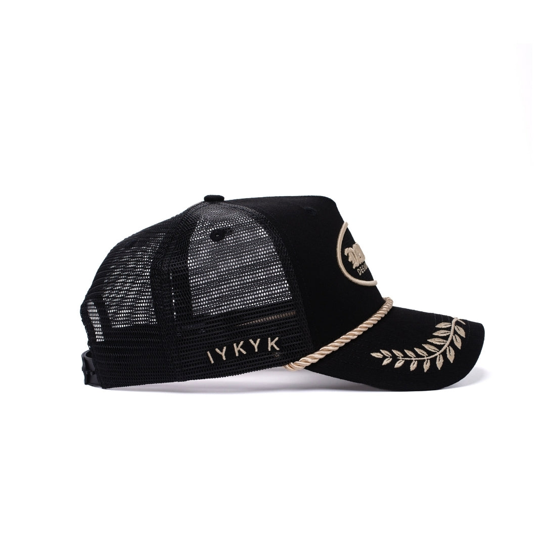 Run The Table Trucker - Antique Gold & Black