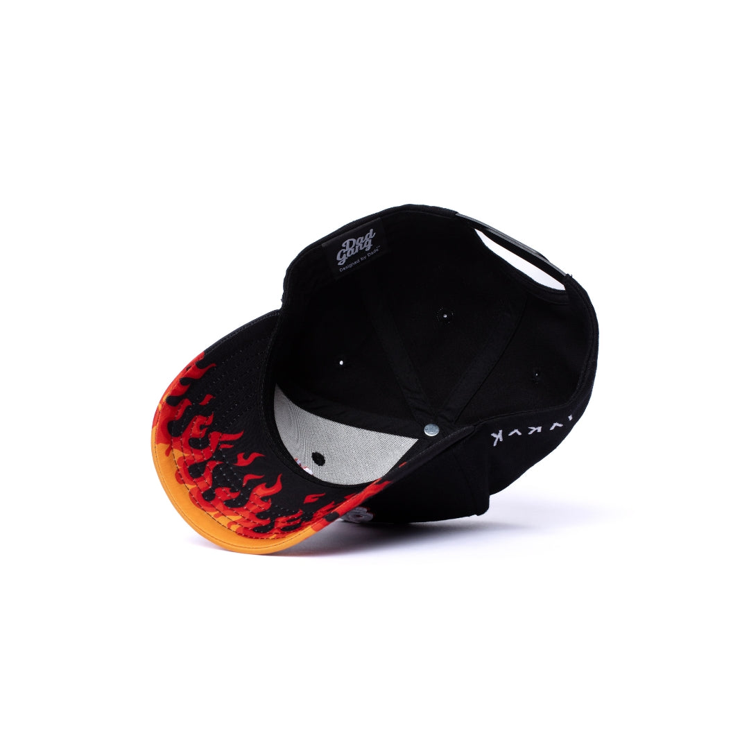 Dad on Fire - Black w/ Black Brim