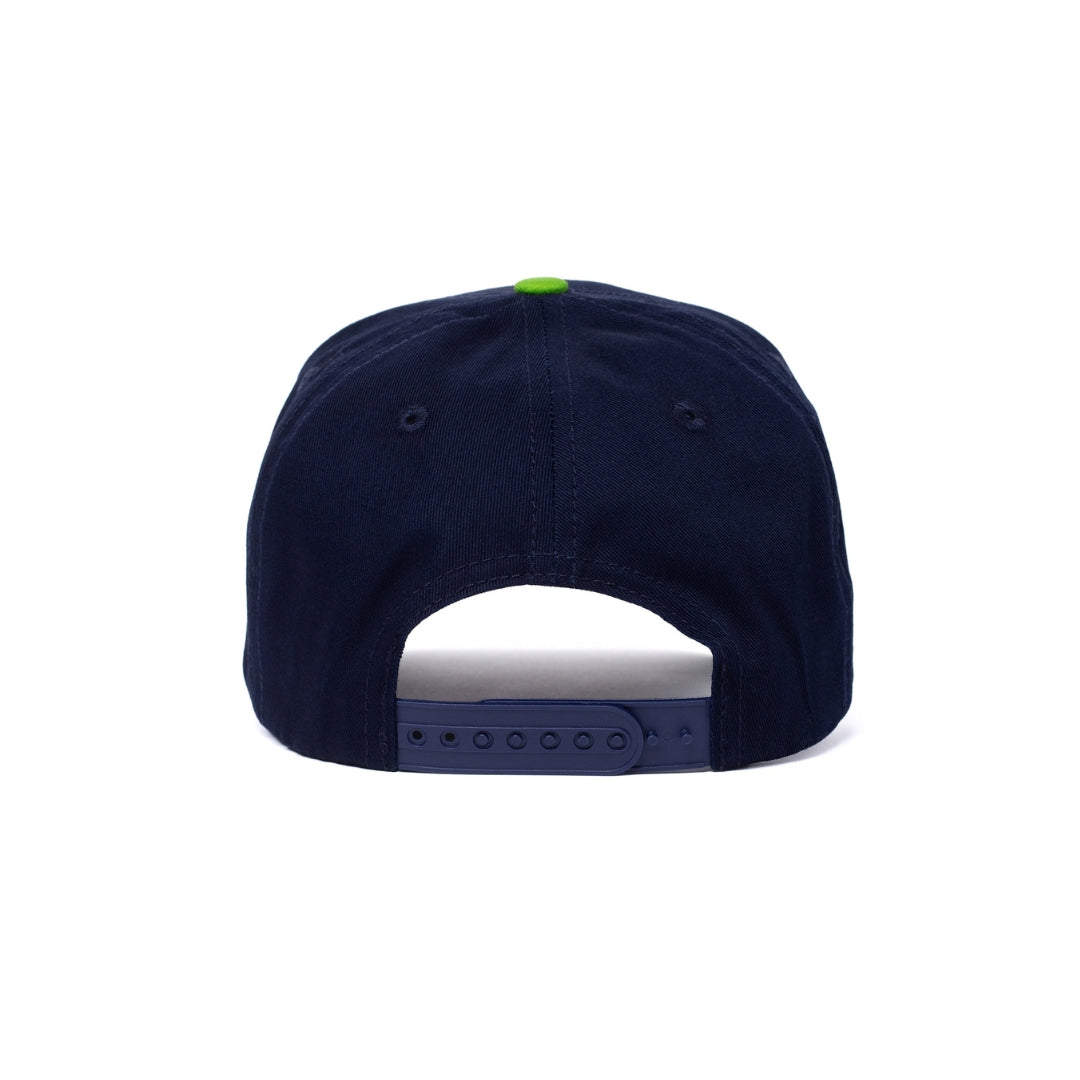 Dad Gang Logo Hat - Navy & Neon Green