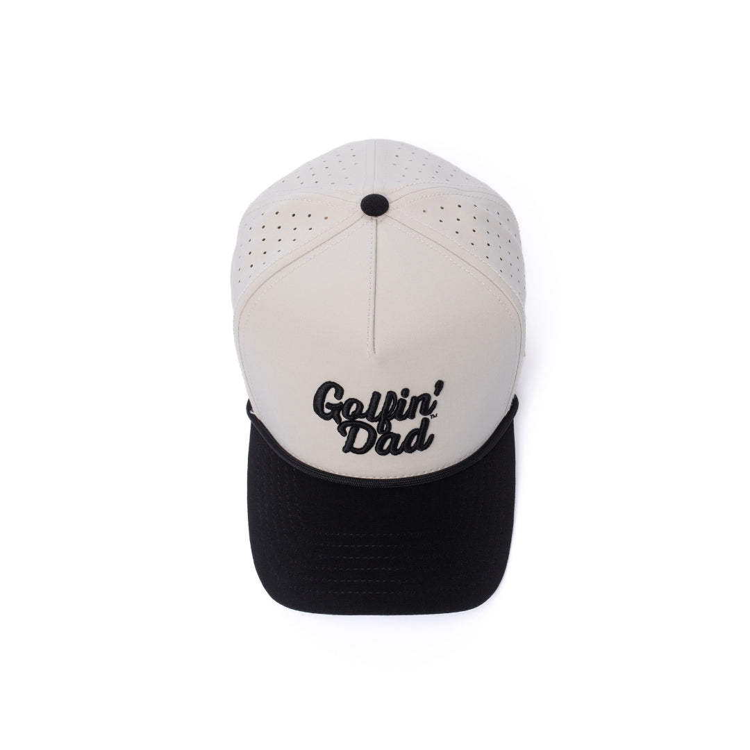 Golfin' Dad Hat - Cream/Black