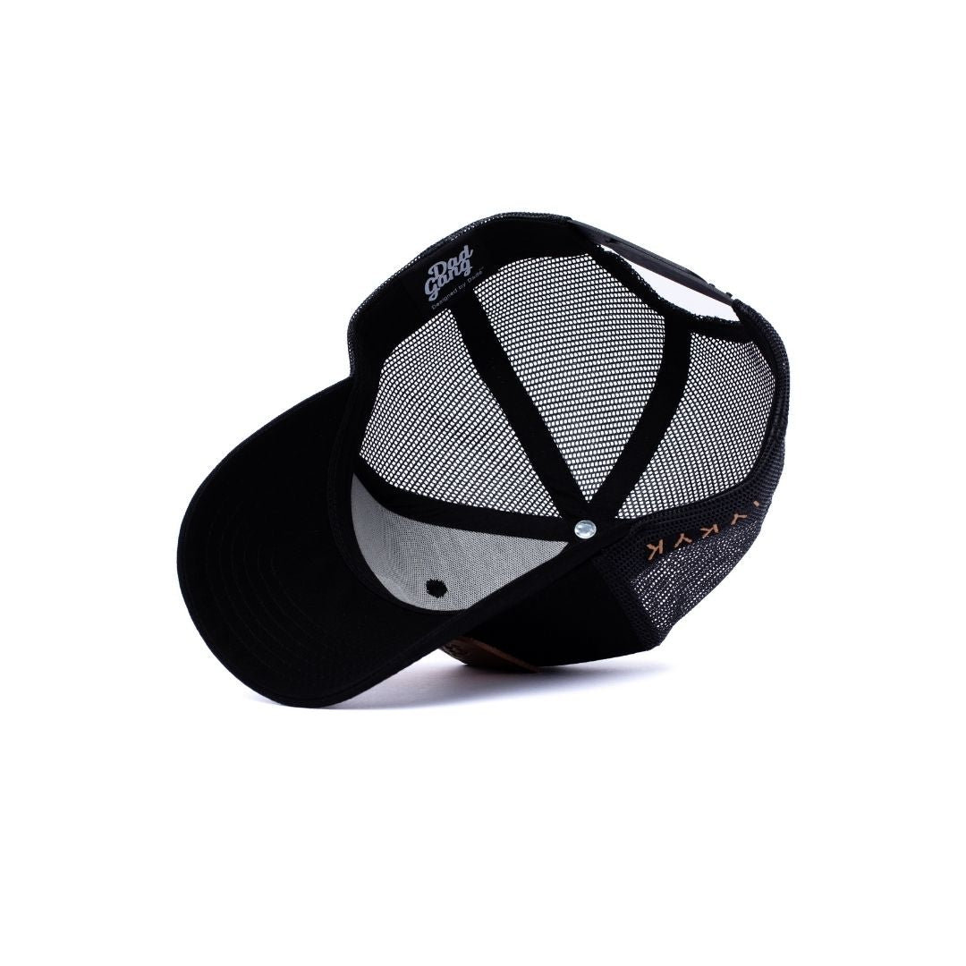 Leather Patch Trucker - Black/Brown