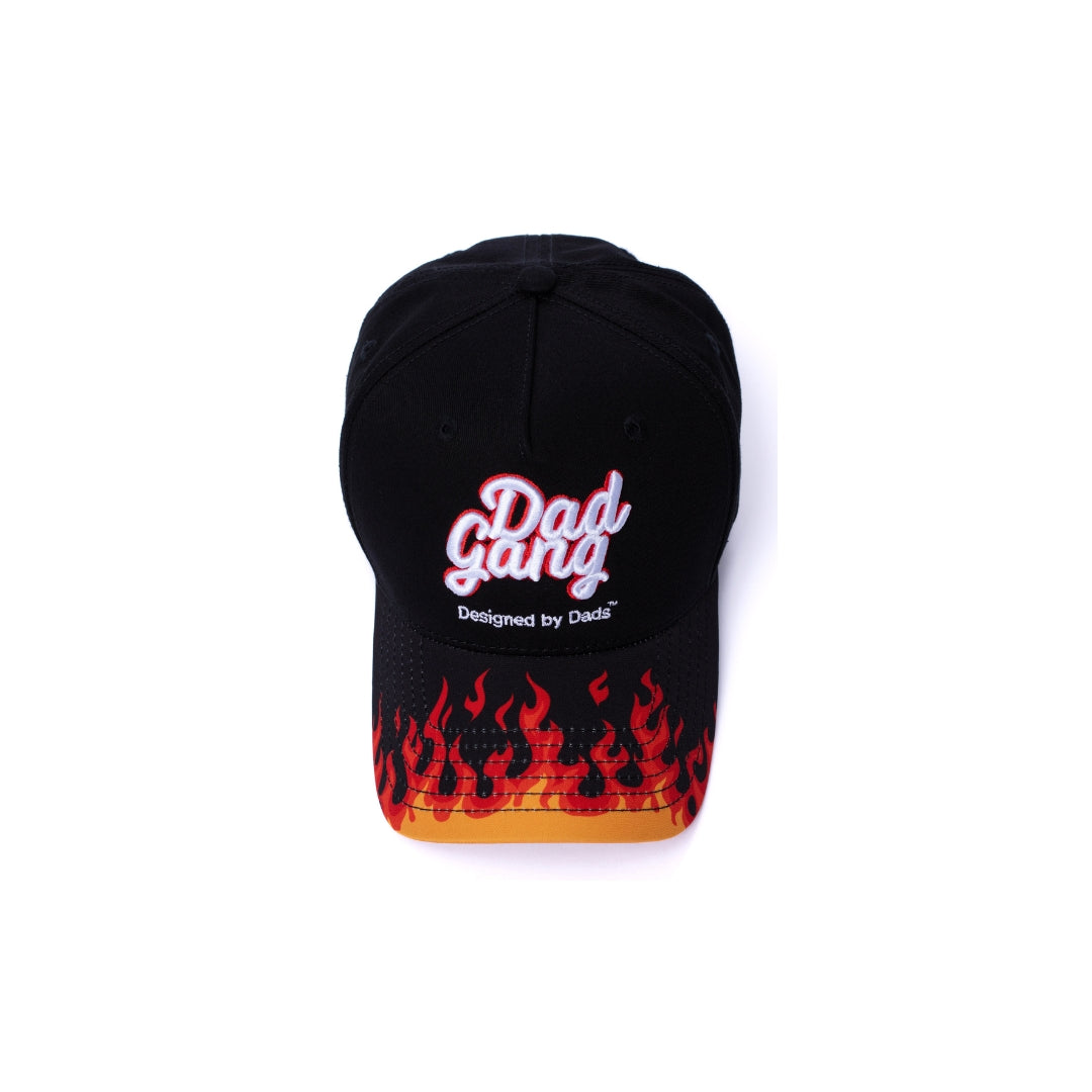 Dad on Fire - Black w/ Black Brim