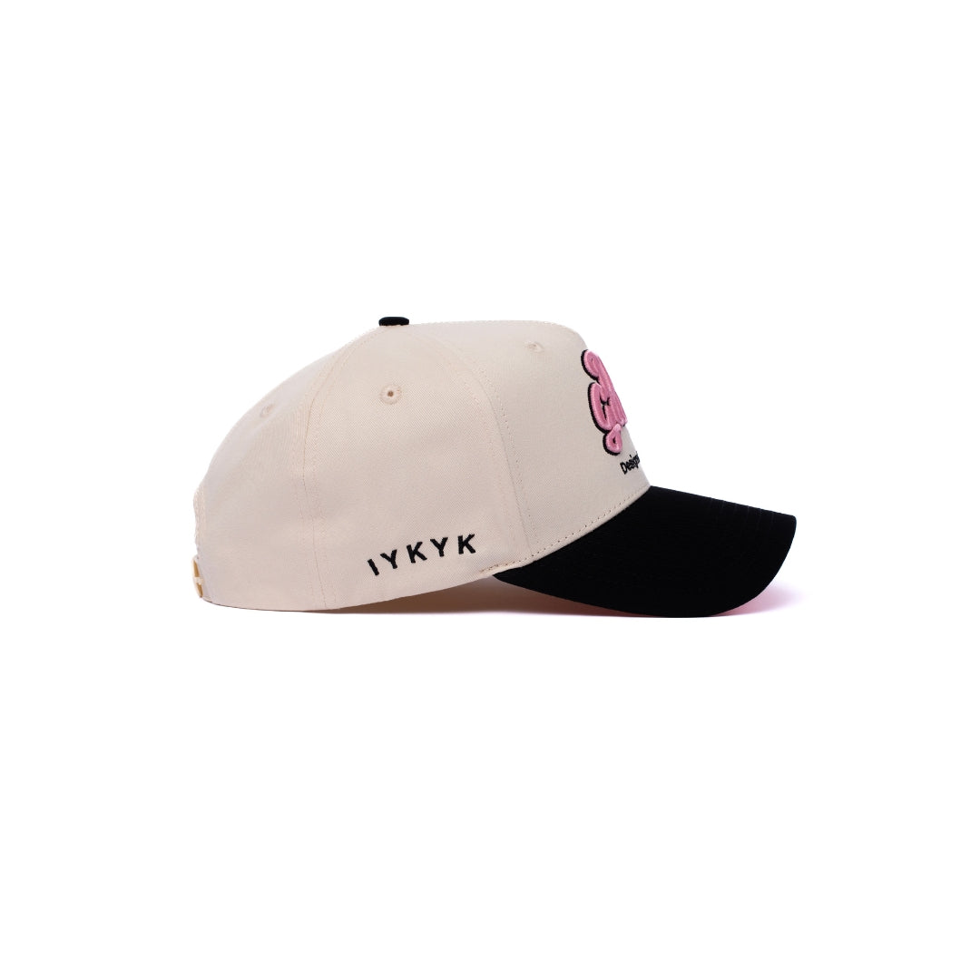 Dad Gang Logo Hat - Pink & Cream