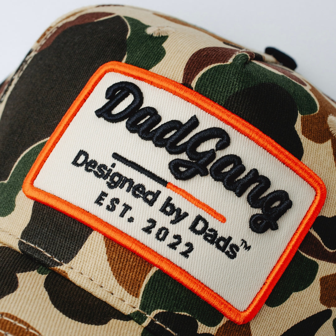 The Garage Hat - Duck Camo/Orange