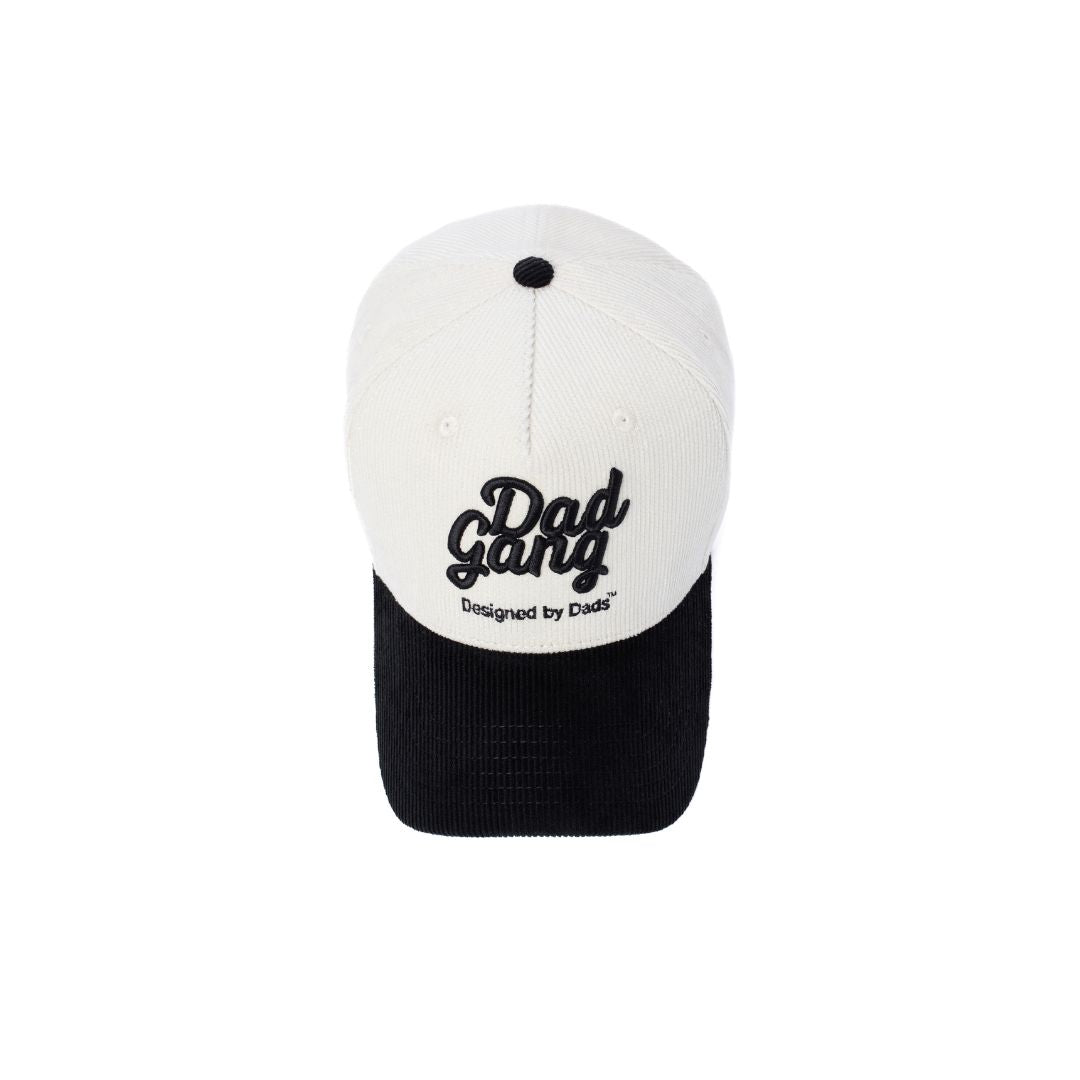 CORDADROY LOGO- Cream/Black