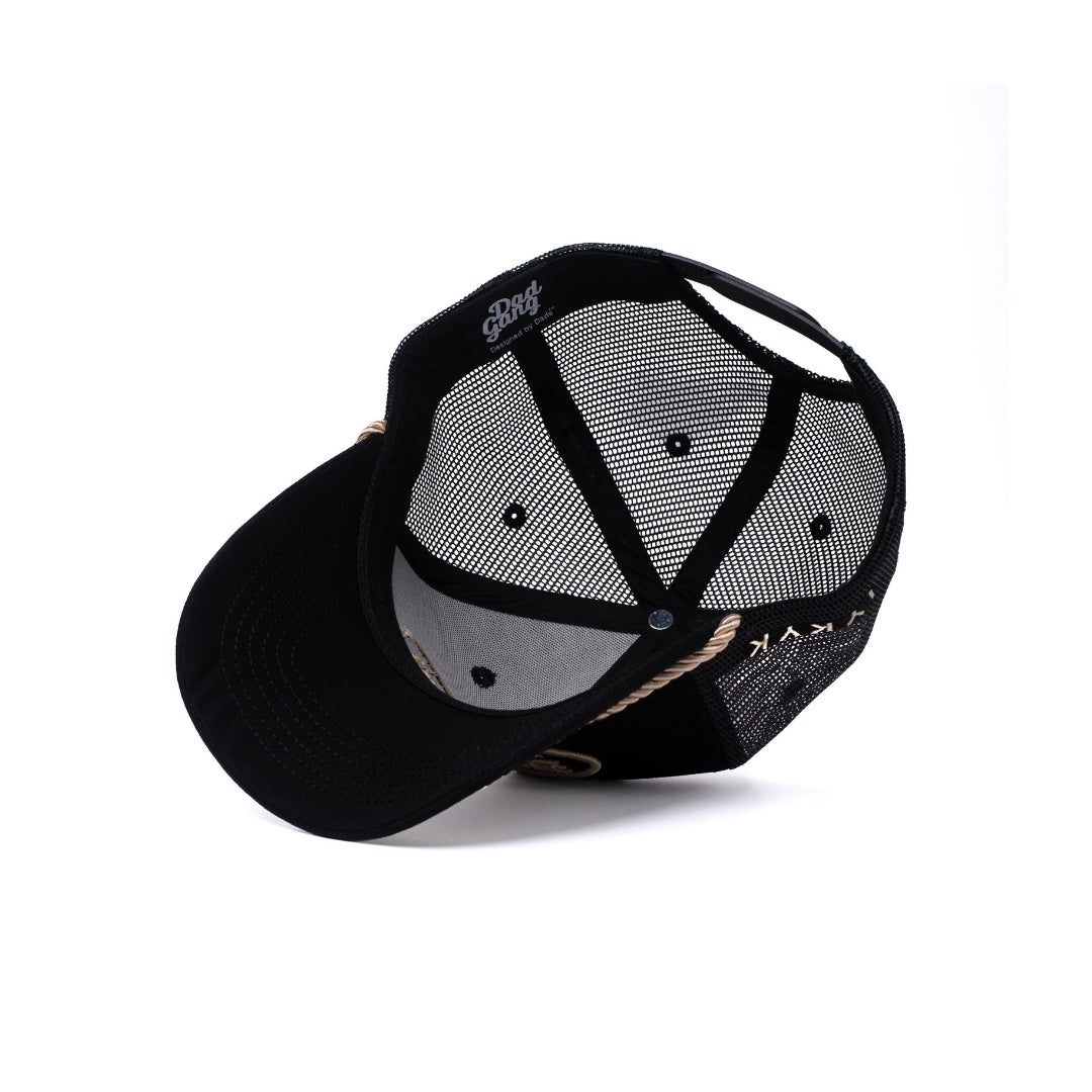 Run The Table Trucker - Antique Gold & Black