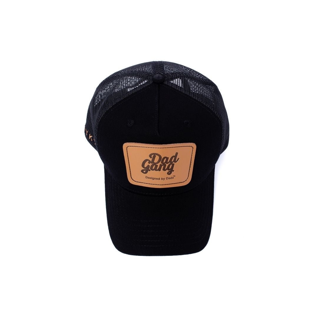 Leather Patch Trucker - Black/Brown