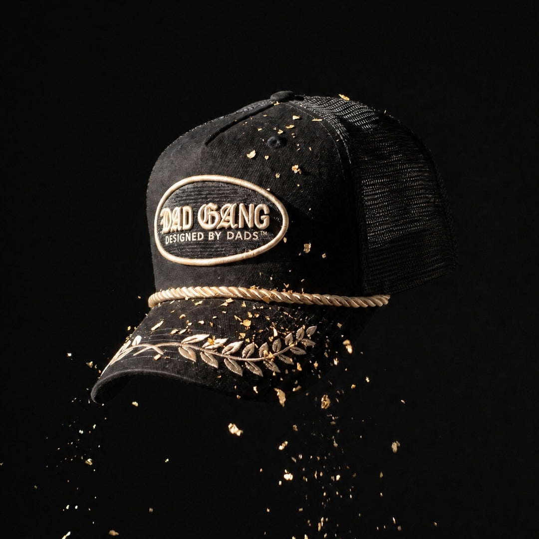 Run The Table Trucker - Antique Gold & Black