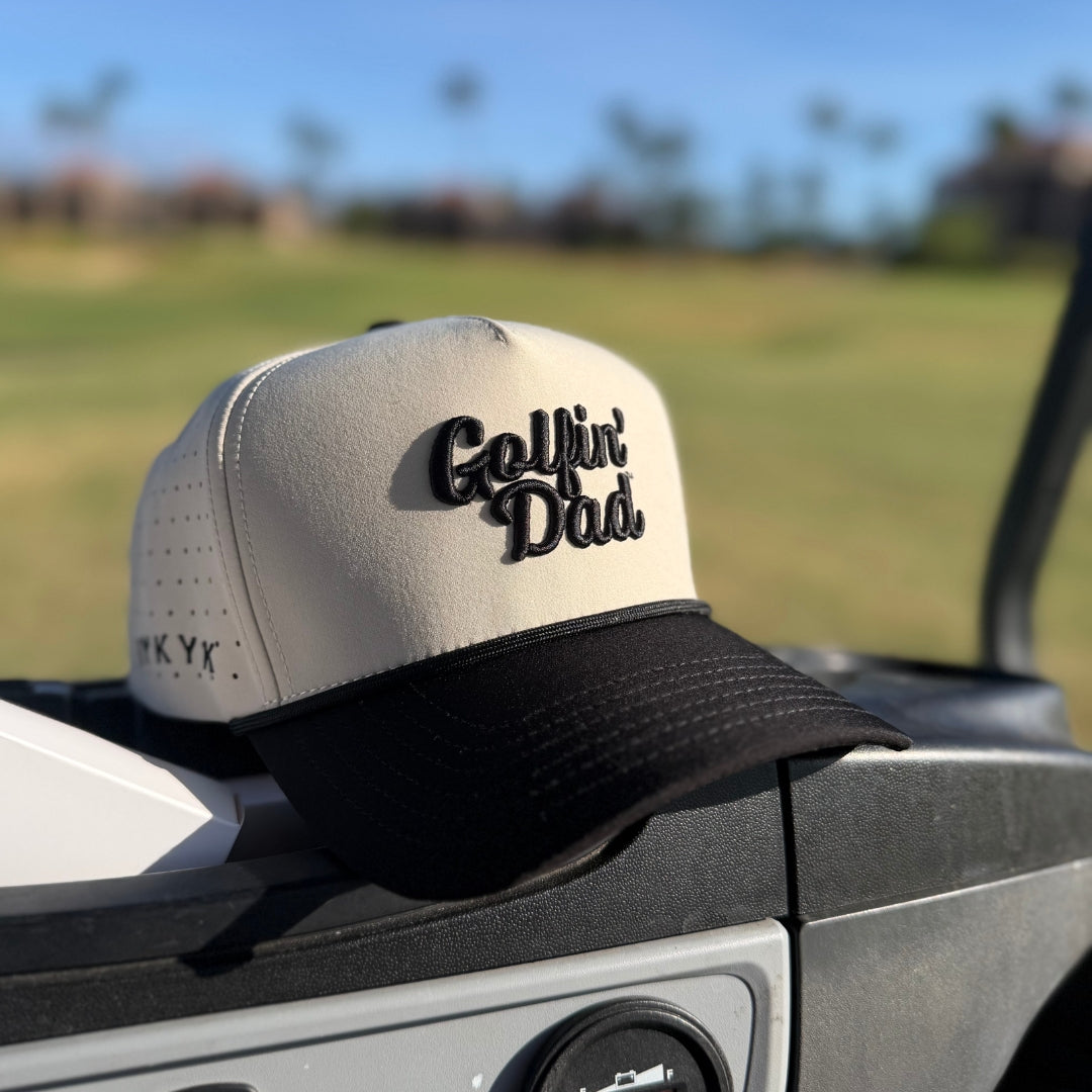 Golfin' Dad Hat - Cream/Black