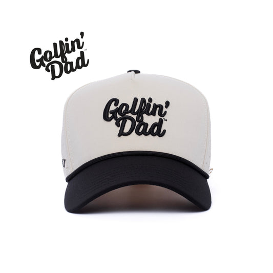 Golfin' Dad Hat - Cream/Black