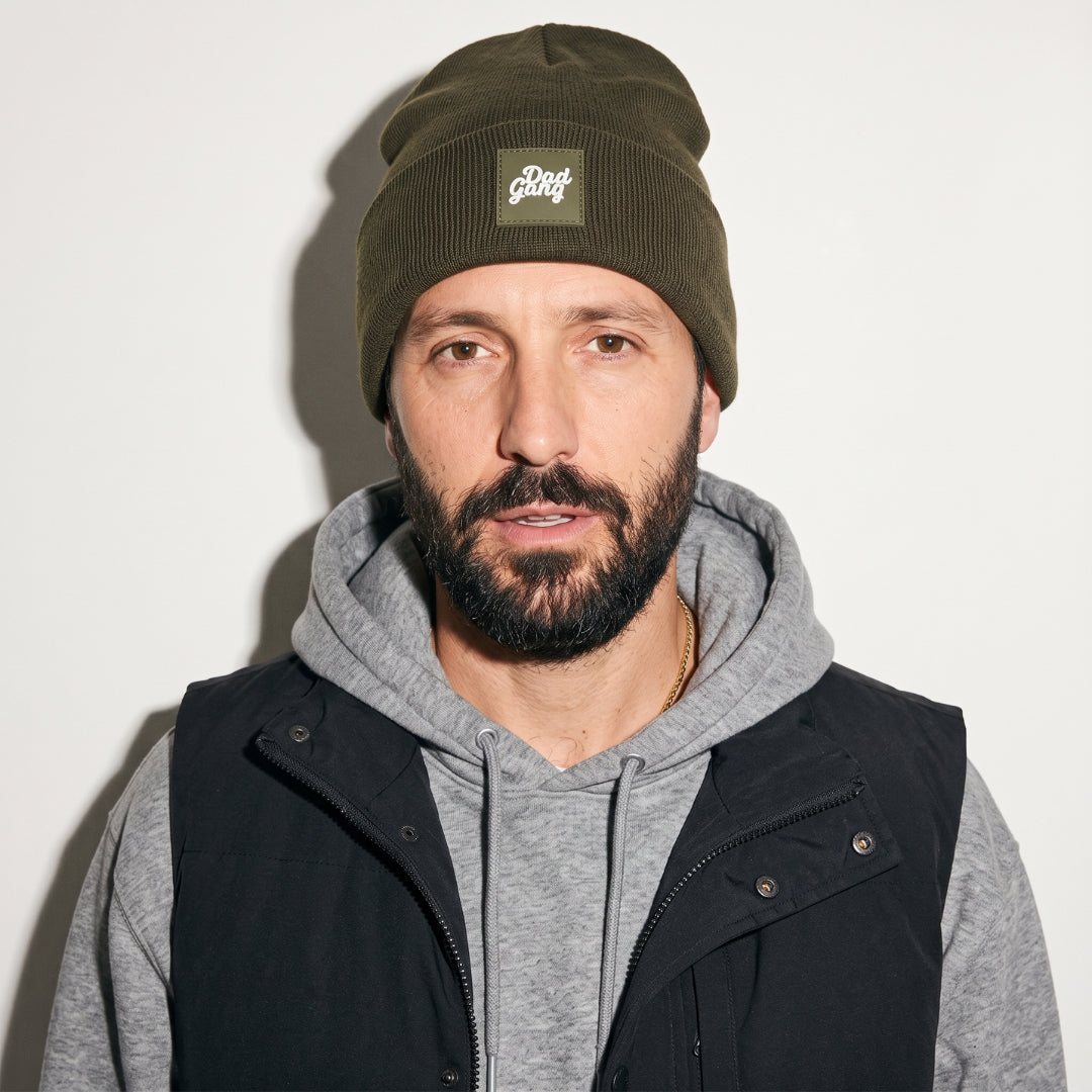 Dad Gang Logo Beanie - Olive