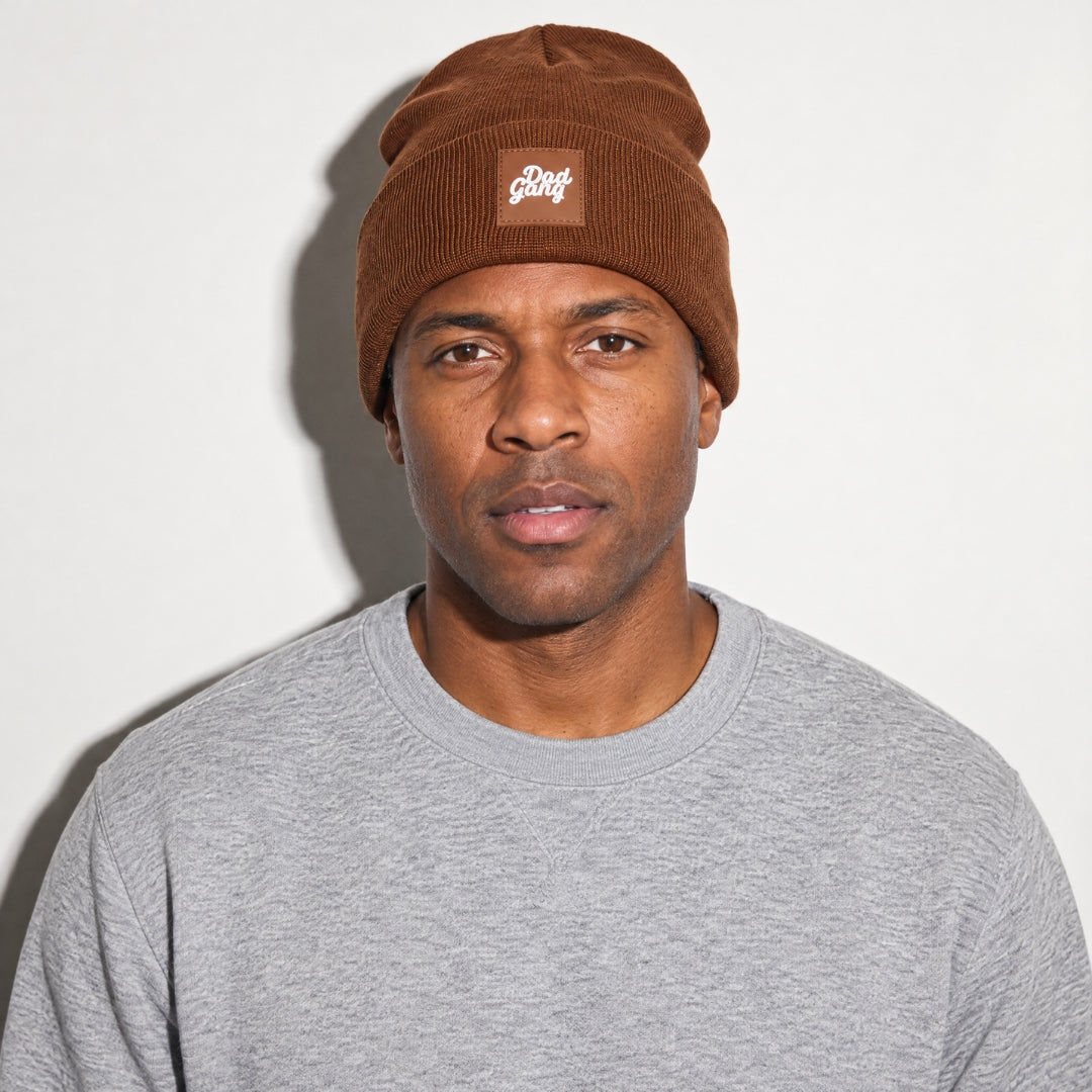 Dad Gang Logo Beanie - Rust/Burnt Orange