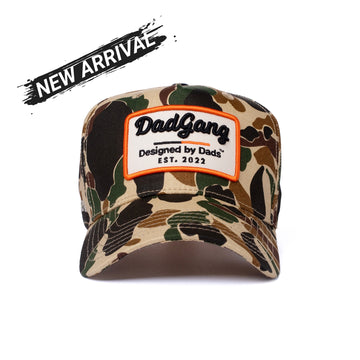 Garage Duck Camo / Orange Dad Gang hat