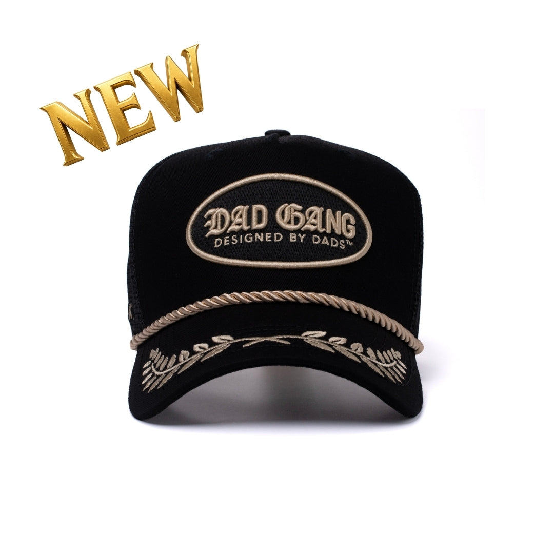 Run The Table Trucker - Antique Gold & Black