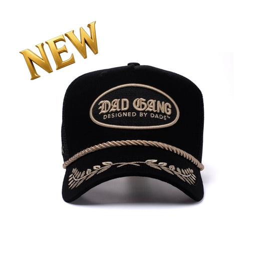 Run The Table Trucker - Antique Gold & Black